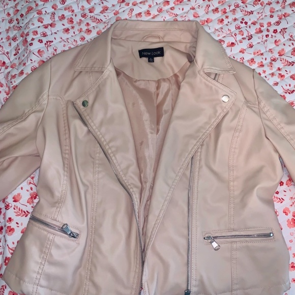 Zip up faux leather moto jacket - Picture 3 of 5